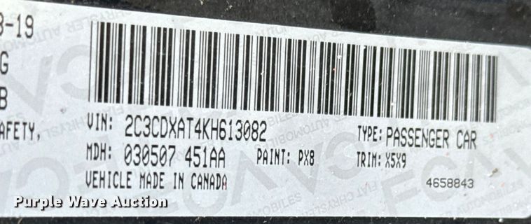 image for item NV9112 2019 Dodge Charger Police 