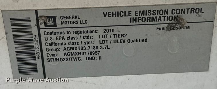 image for item NV9116 2010 Chevrolet  Colorado  Ext. Cab pickup truck