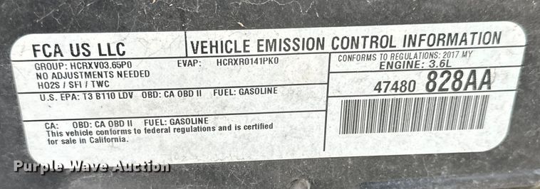 image for item NV9127 2017 Dodge Charger Police 