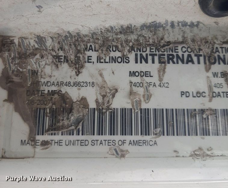 image for item NV9153 2008 International 7400 SFA dump truck