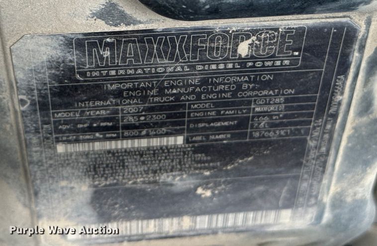 image for item NV9169 2008 International 7400 SFA dump truck