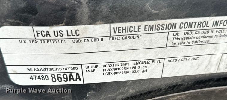 image for item NV9187 2017 Dodge Ram 1500 Crew Cab pickup truck