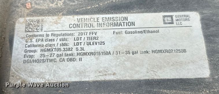 image for item NY9651 2017 Chevrolet  Tahoe Police SUV