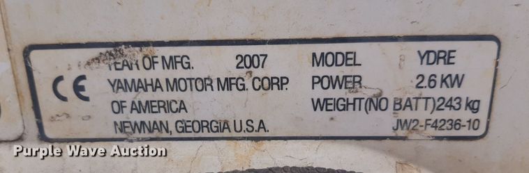 image for item NY9677 2007 Yamaha YDRE golf cart