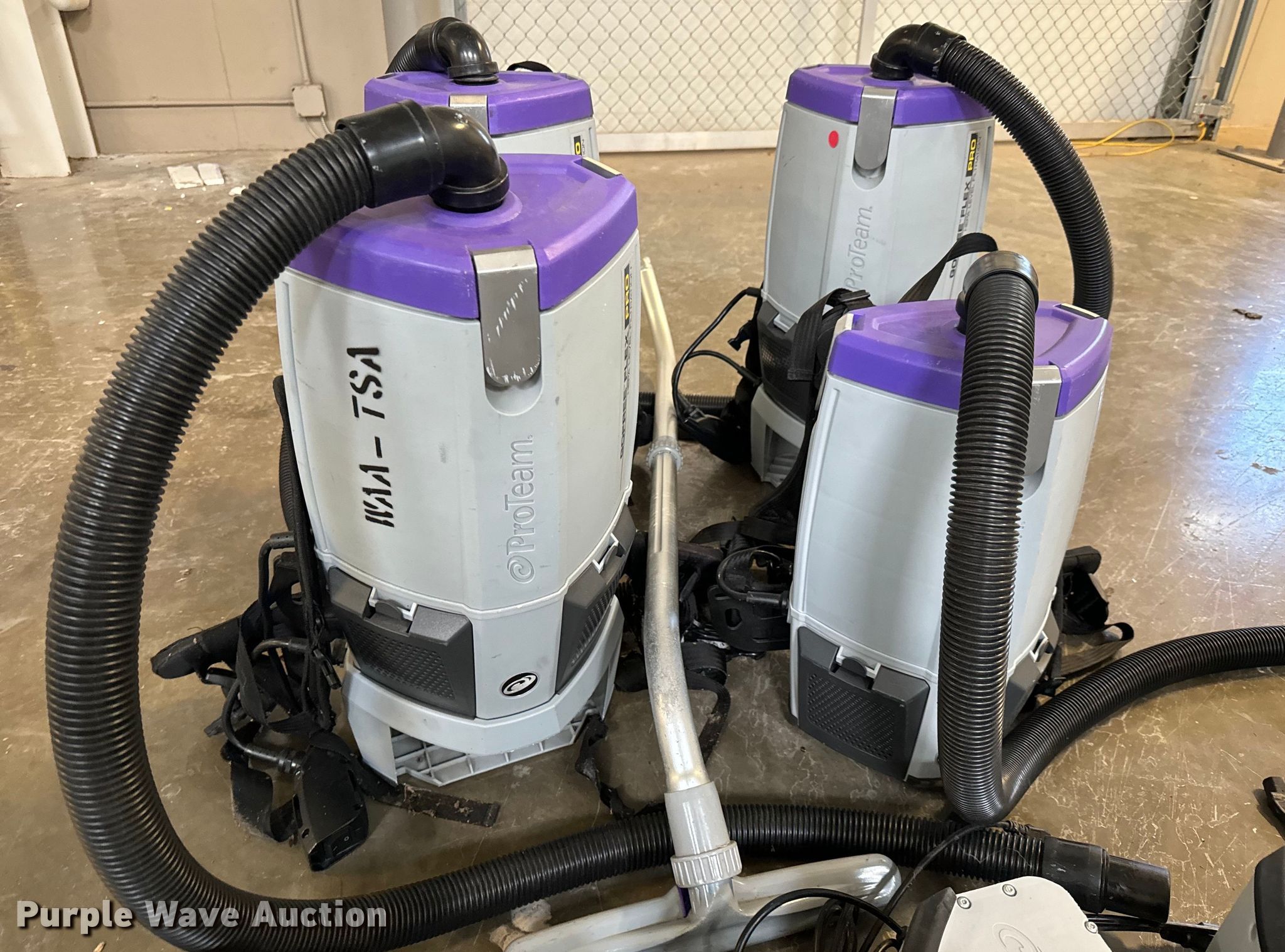 (4) Pro Team Gofree Flex Pro vacuums in Wichita, KS Item NH9225 for