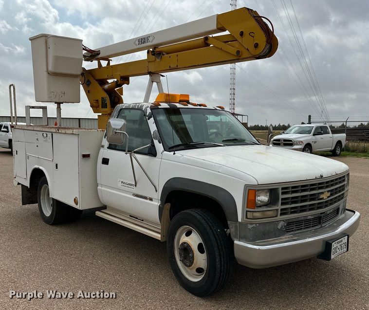 image for item DK6574 1993 Chevrolet C3500 utility bed pickup truck