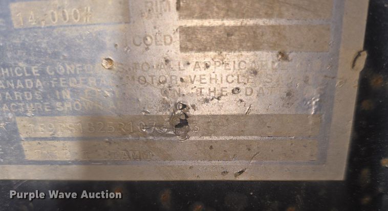 image for item DM1664 1994 Fannin Fabrication  Road Hog equipment trailer