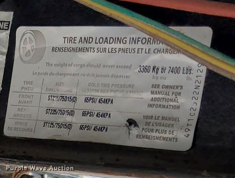 image for item DM7853 2022 Orange Line TH10 utility trailer