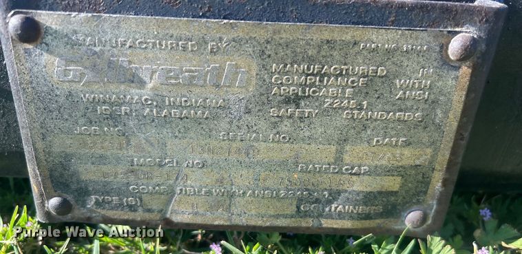 image for item DO1125 2006 Galbreath  U75-OR-174 roll-off bed