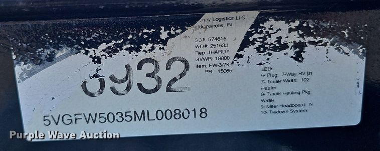 image for item DP0894 2021 Kaufman car carrier trailer