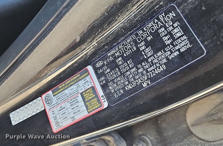 image for item DP0899 2015 Kia Soul SUV