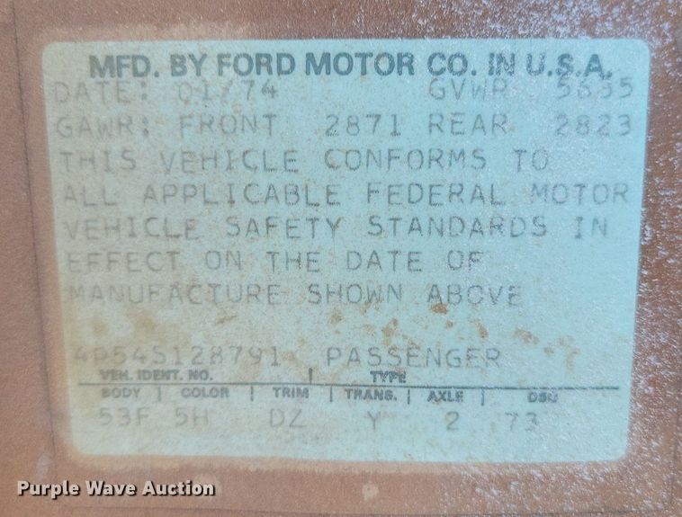 image for item DP1445 1974 Ford Galaxy 500 