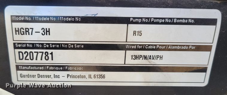 image for item DP1458 Champion HGR7-3H air compressor