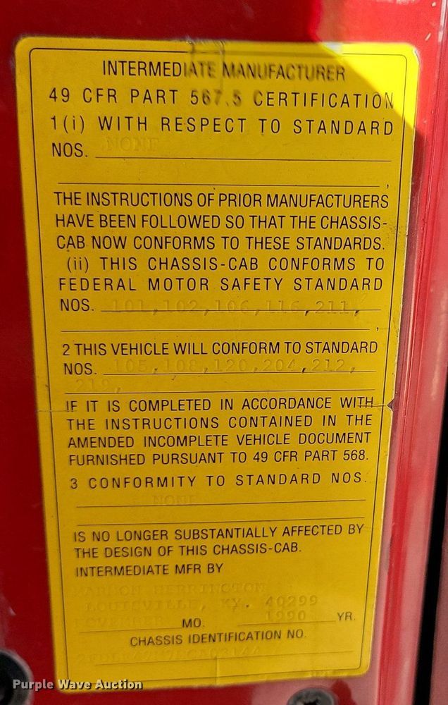 image for item DP1468 1991 Ford F Super Duty brush fire truck