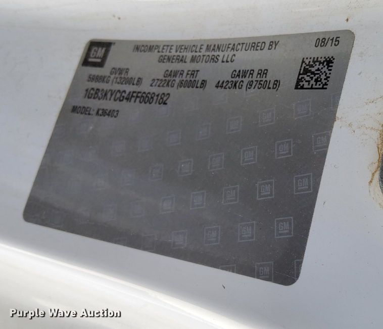 image for item DP3351 2015 Chevrolet Silverado 3500HD utility bed pickup truck