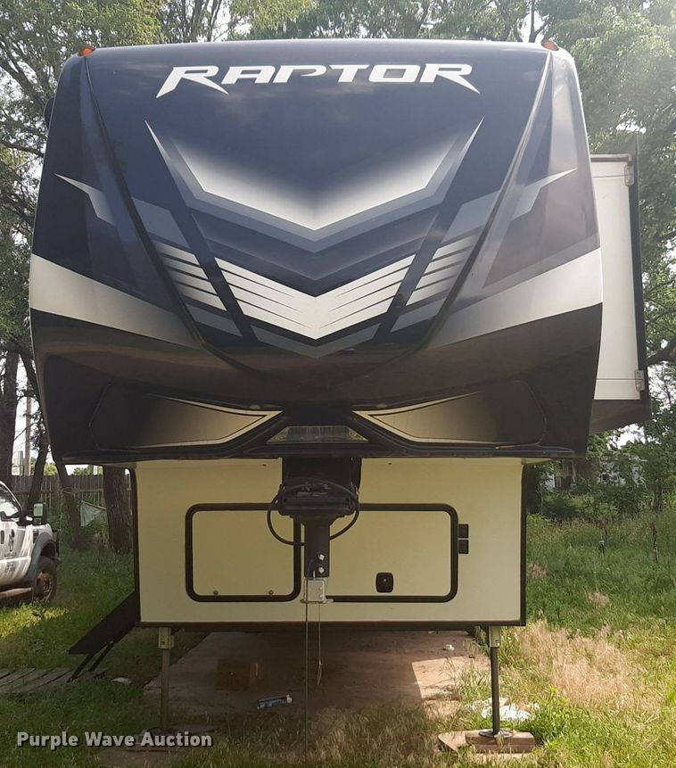 image for item DQ7055 2022 Keystone Raptor toy hauler camper