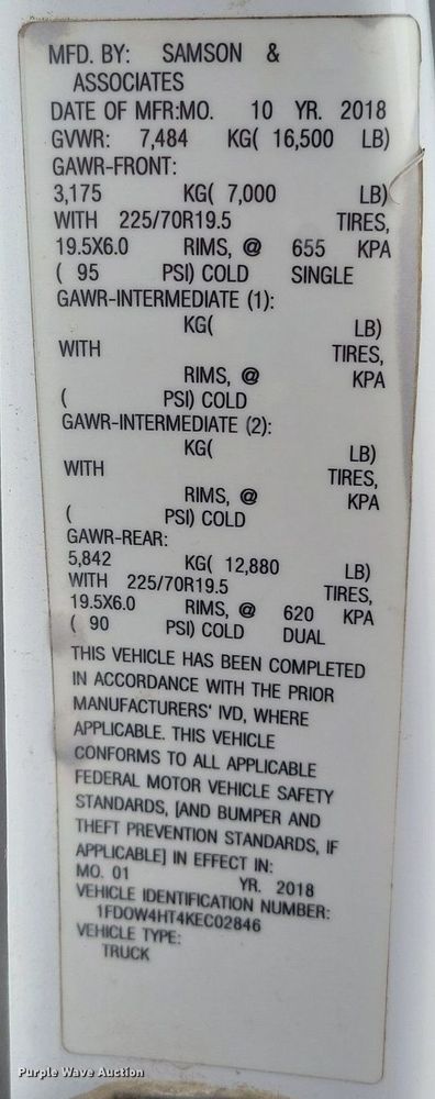 image for item DR7948 2019 Ford F450 Super Duty Crew Cab flatbed truck