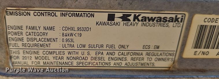 image for item DR8596 2013 Kawasaki  Mule 4010 utility vehicle