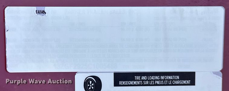 image for item EG1550 2012 Parker Performance  equipment trailer