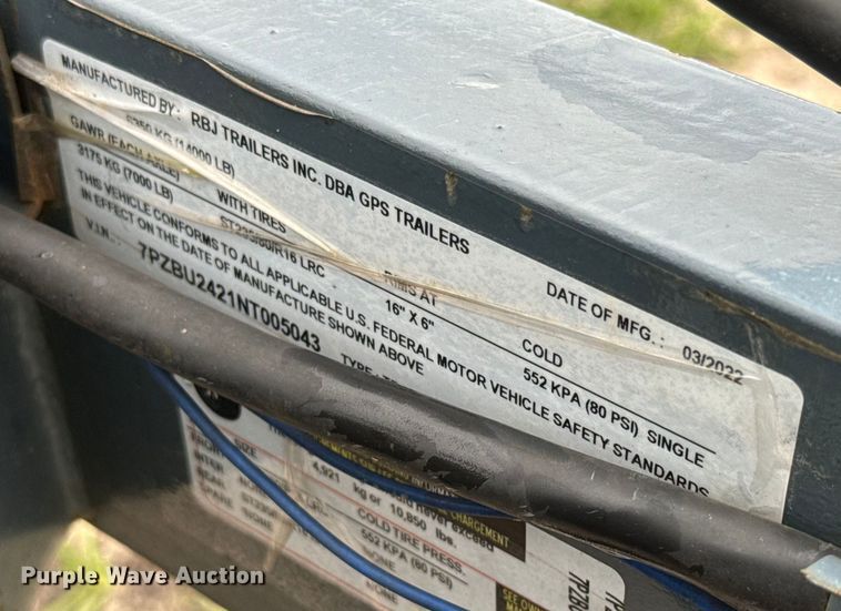 image for item EH5406 2022 GPS  equipment trailer