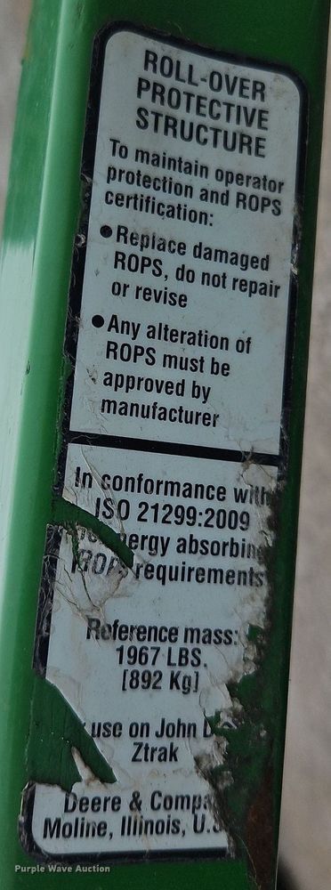 image for item EI3811 2014 John Deere  Z950M ZTR lawn mower