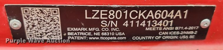 image for item EI3812 Exmark Lazer Z ZTR lawn mower