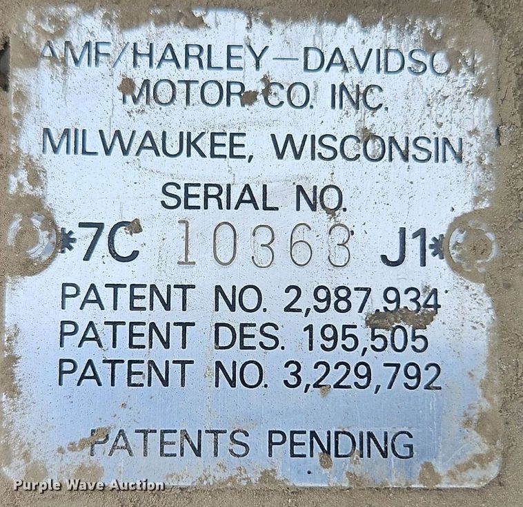 image for item EI3830 AMF Harley-Davidson golf cart