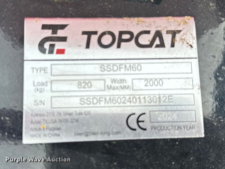 image for item EJ0630 2024 Top Cat SSDFM60 skid steer tree saw