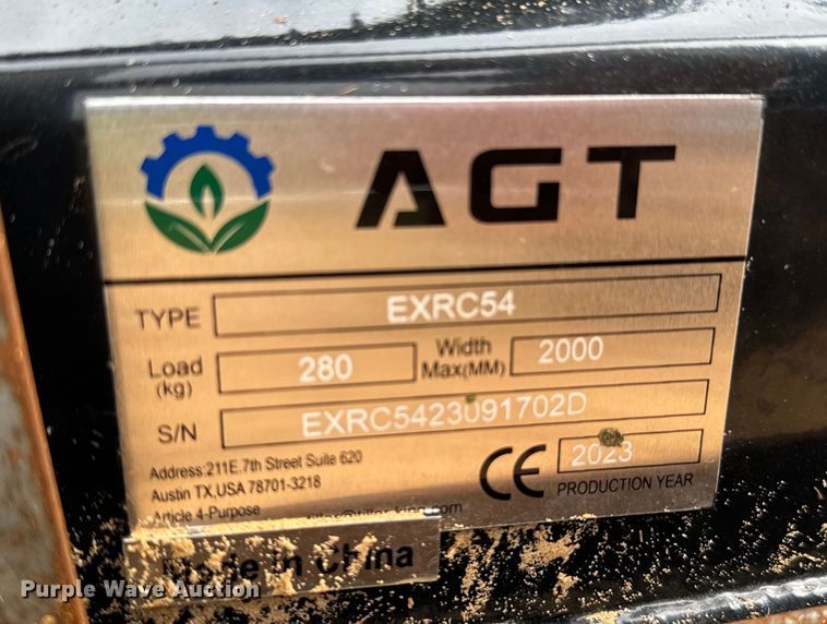 image for item EJ0633 2023 AGT EXRC54 excavator brush cutter