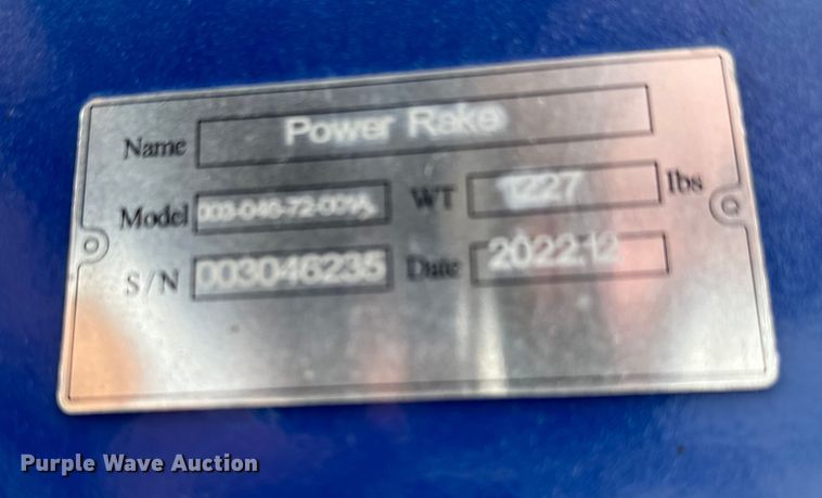 image for item EJ0637 Skid steer power rake