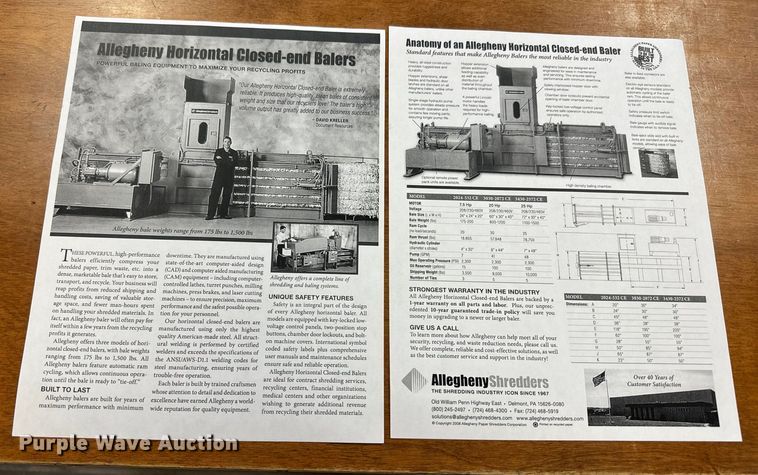 image for item EJ2693 2005 Allegheny baler