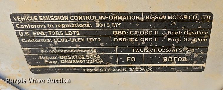 image for item EJ5387 2013 Nissan  Frontier  King Cab pickup truck