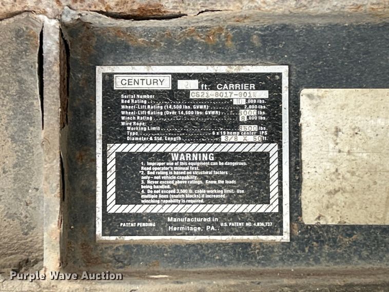 image for item EK4573 2001 Freightliner FL60 rollback truck