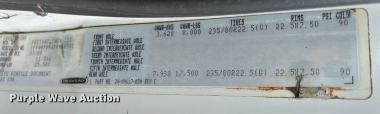 image for item EK4573 2001 Freightliner FL60 rollback truck