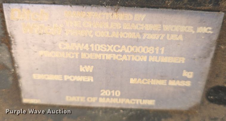 image for item EK5863 2009 Ditch Witch 410SX trencher