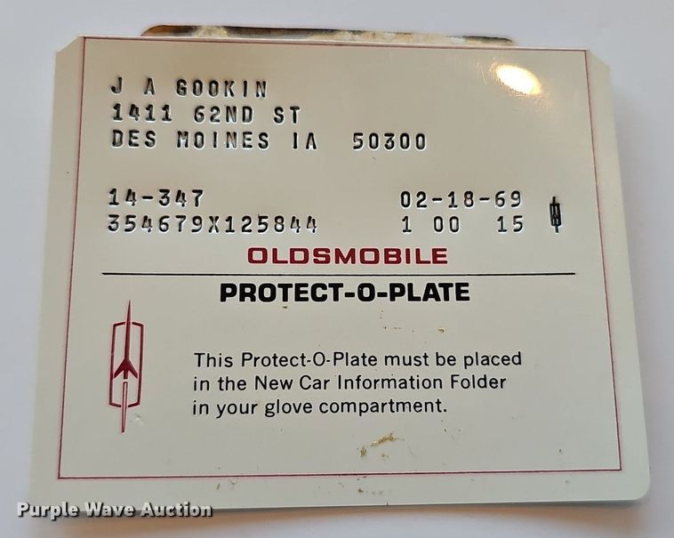 image for item IO9911 1969 Oldsmobile Delta 88 convertible