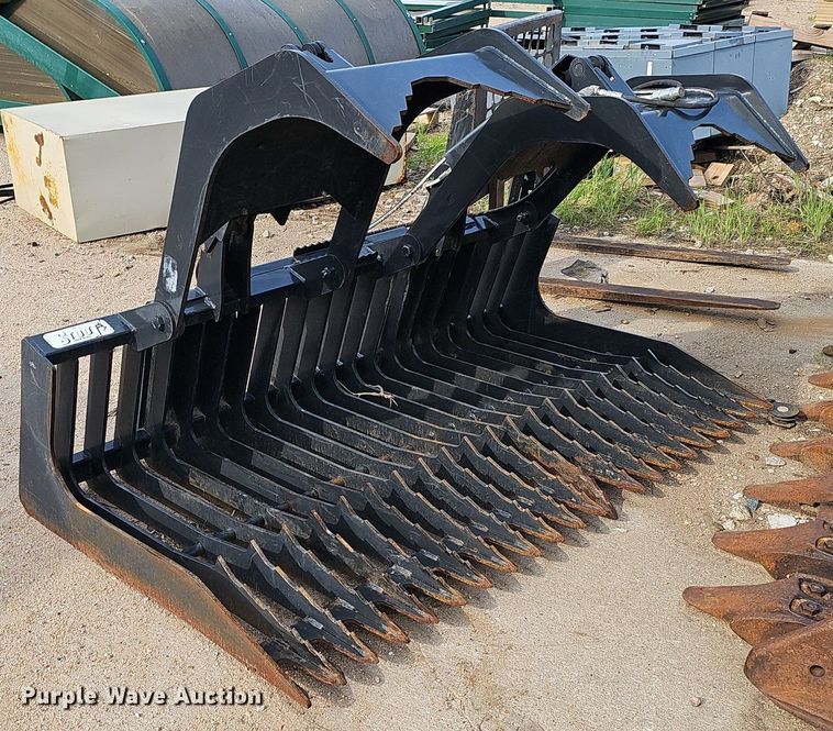 image for item IO9921 Stout HD72-3-OPEN skid steer rock grapple bucket