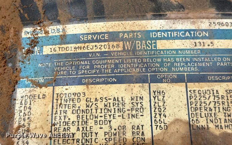 image for item JT9050 1984 GMC Sierra C1500 pickup truck