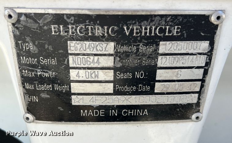 image for item KV9773 Golf cart