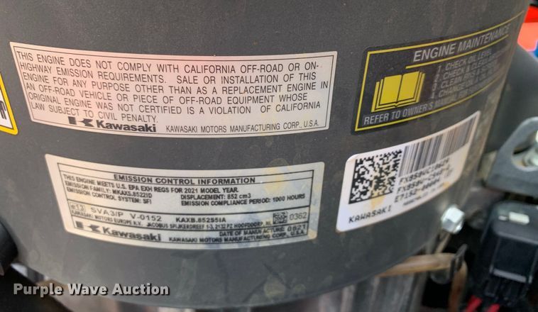 image for item KX9995 2022 Kubota Z781i ZTR lawn mower