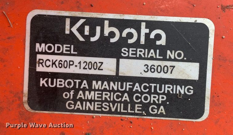 image for item KX9996 2022 Kubota ZD1211 ZTR lawn mower