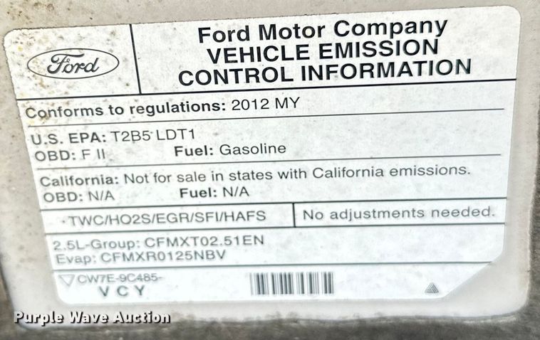 image for item LR9331 2012 Ford Escape  