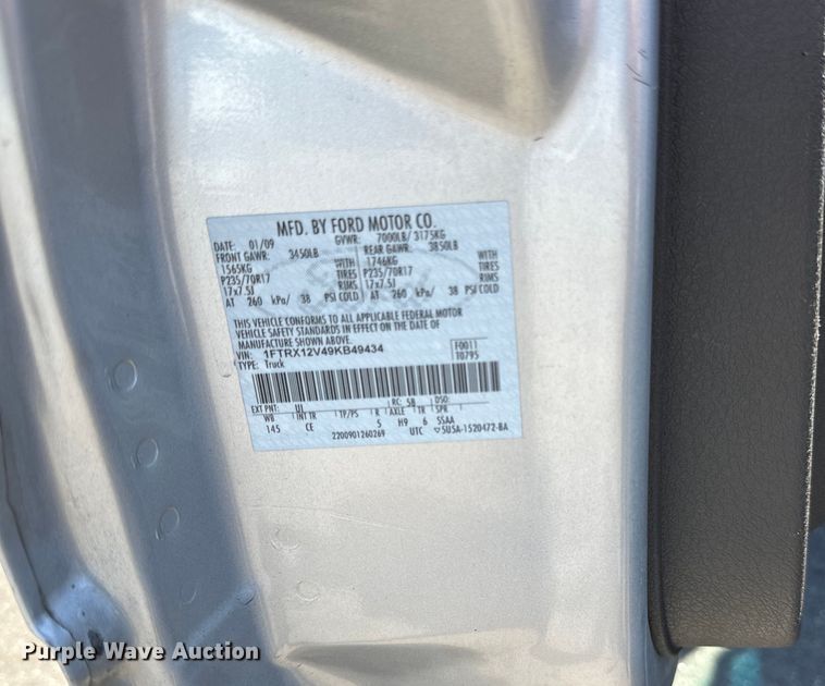 image for item LR9334 2009 Ford  F150 SuperCab pickup truck