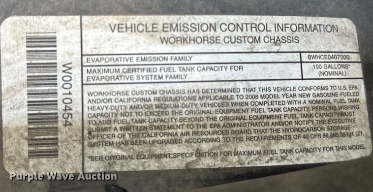 image for item LR9337 2008 Utilimaster delivery truck