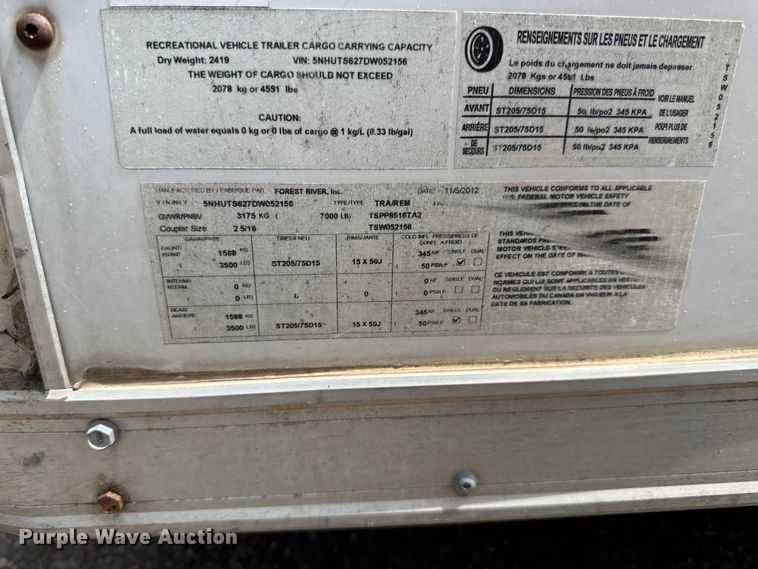 image for item LR9352 2013 Trail Master enclosed cargo trailer