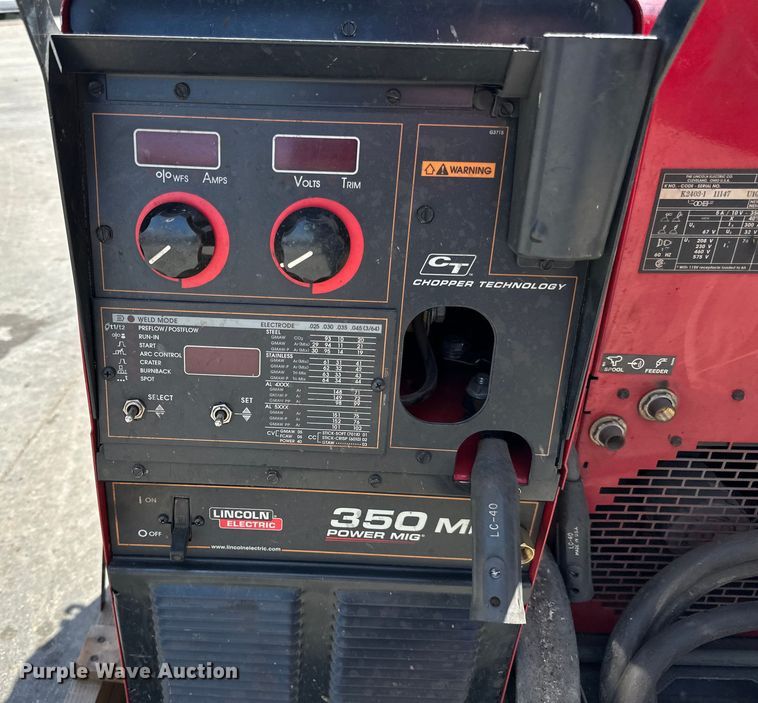 image for item LR9354 (2) Lincoln Electric Power MIG 350 welders