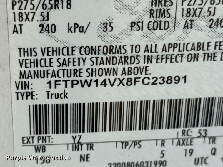 image for item ND9323 2008 Ford F150 XLT SuperCrew pickup truck