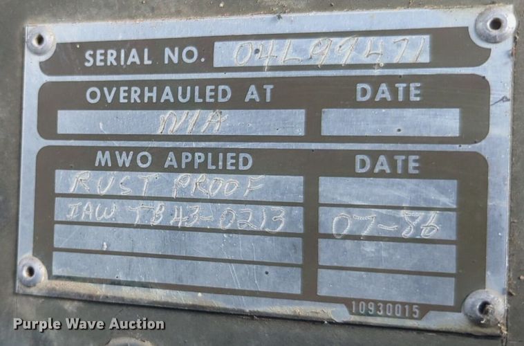 image for item NG9755 1971 AM General M35 flatbed truck