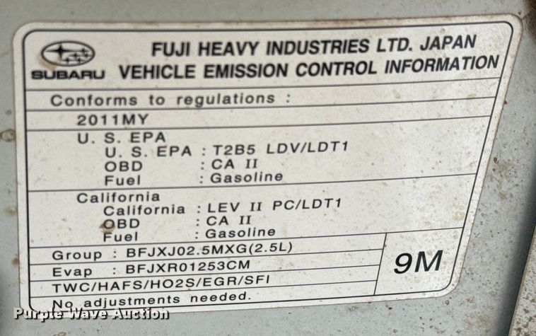 image for item NL9839 2011 Subaru Forester SUV