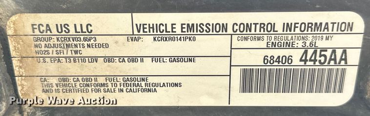 image for item NR9857 2019 Dodge Charger 